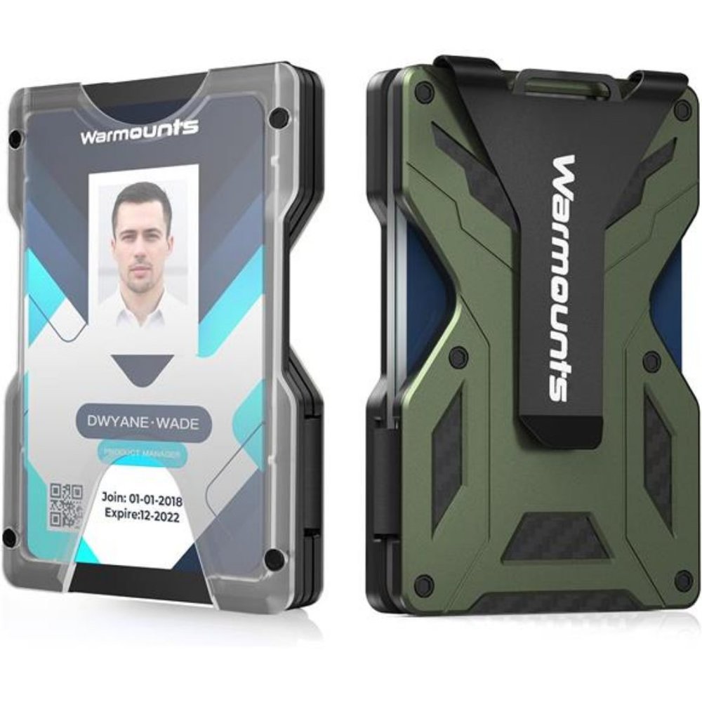 Money Clip Tactical Wallet, Carbon Fiber Wallet, RFID Blocking Minimalist Wallet